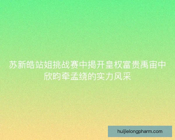 苏新皓站姐挑战赛中揭开皇权富贵禹宙中欣昀牵孟绕的实力风采