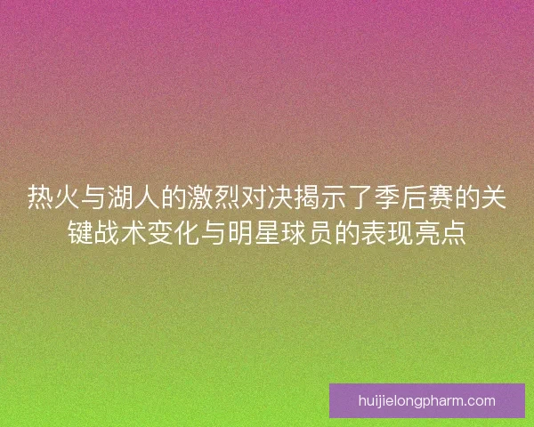 热火与湖人的激烈对决揭示了季后赛的关键战术变化与明星球员的表现亮点